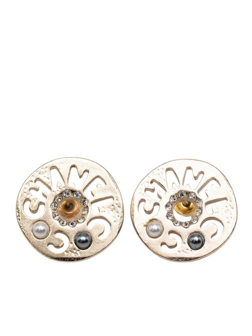 Chanel Pearl Earrings Rhinestone #287752C69B